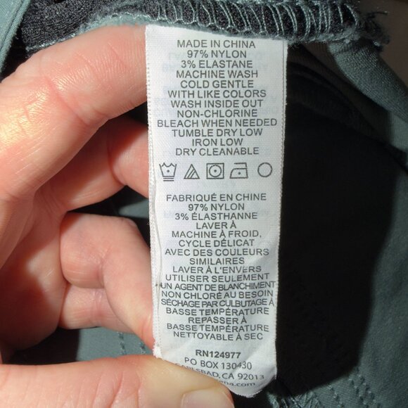 Prana Outdoor Hiking Pants Size 6 Green Stretch Nylon Travel Adventure Pants - Picture 6 of 7